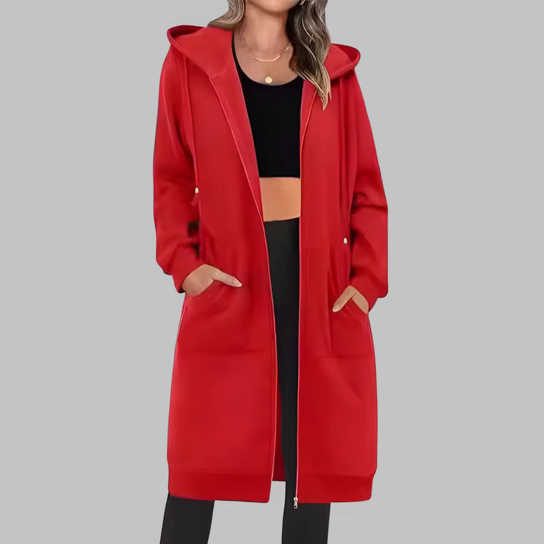 TIOMARA™ - Casual Zip Up Oversized Long Jacket - MABEL LONDON