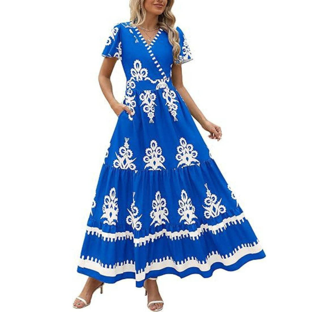 HELLENORE™ - Casual Chic Floral Maxi Dress - MABEL LONDON