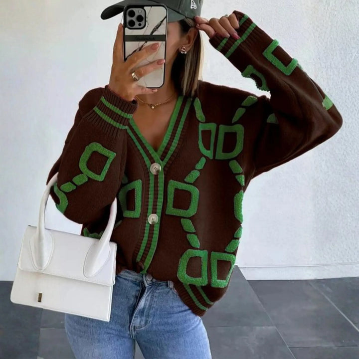 ELEA™ - Classy Button Down Long Sleeve Cardigan - MABEL LONDON