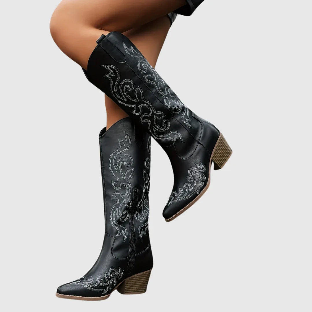 Hester | Classic Western Cowboy Boots - MABEL LONDON