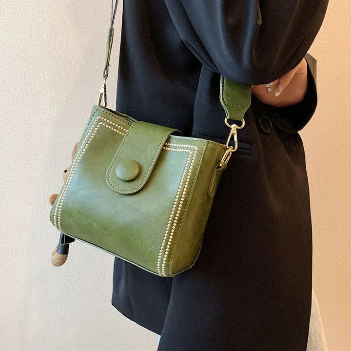 Ethel | Vintage Shoulder Bag with Adjustable Strap - MABEL LONDON