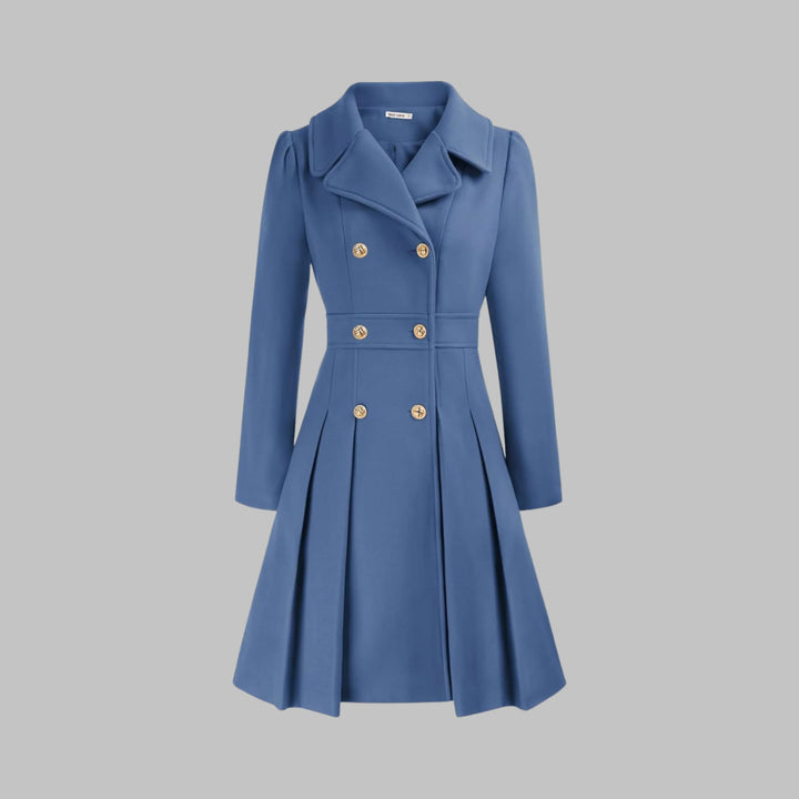 DAMI™ - Classy Double Button Long Sleeve Coat - MABEL LONDON