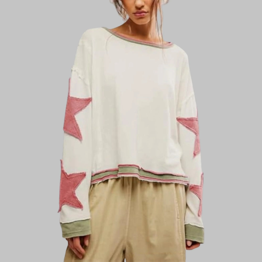 PETIT™ - Casual Summer Loose Long-Sleeve Streetwear Top - MABEL LONDON