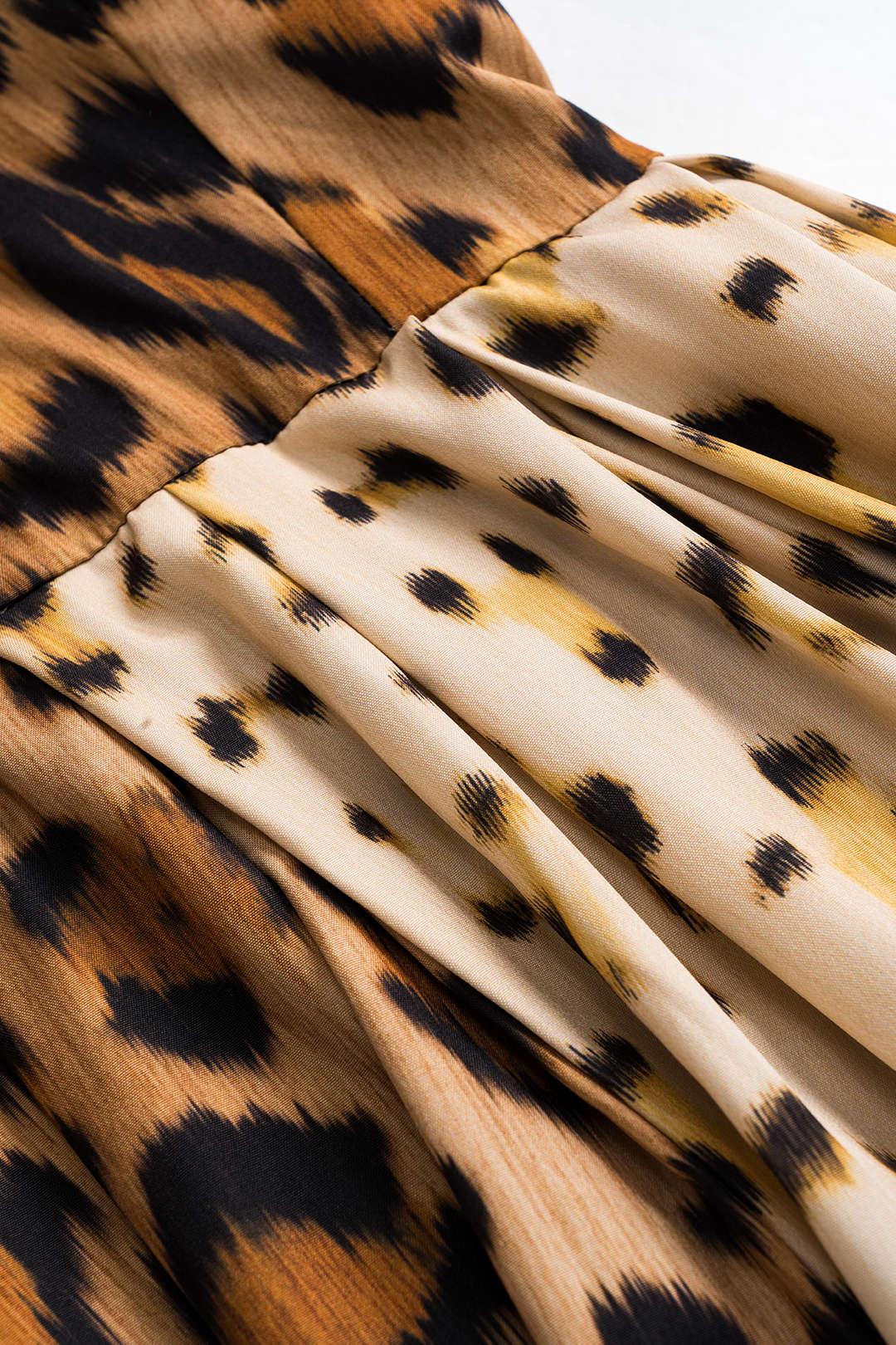 BIANCA™ - Bold Leopard Print Midi Dress - MABEL LONDON