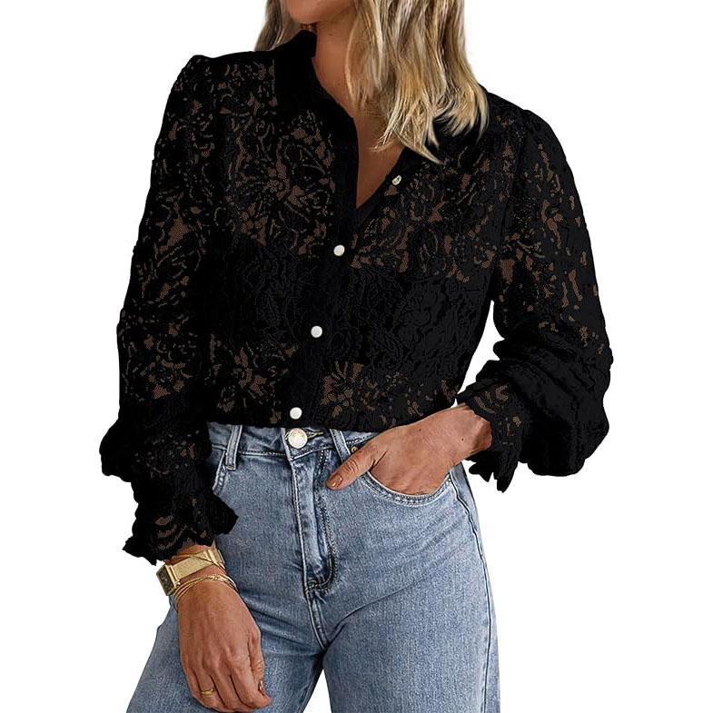 ILAW™ - Chic Long Sleeve Button Down Blouse - MABEL LONDON