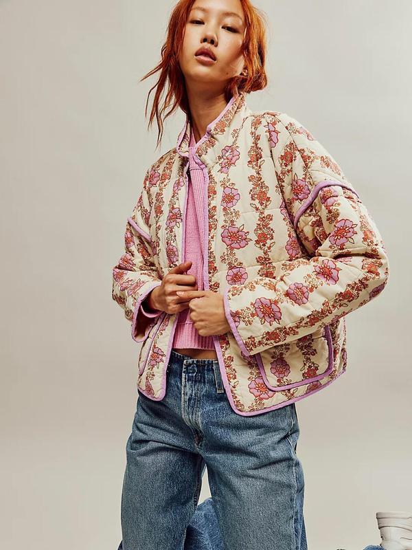 SALENTINE™ - Chic Print Style Long Sleeve Jacket - MABEL LONDON