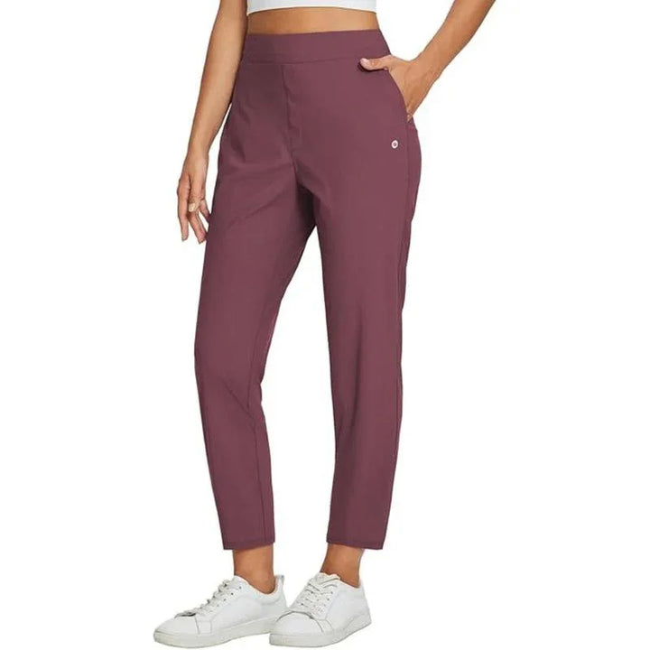 LIZNA™ – Lightweight Stretch Ankle Trousers - MABEL LONDON