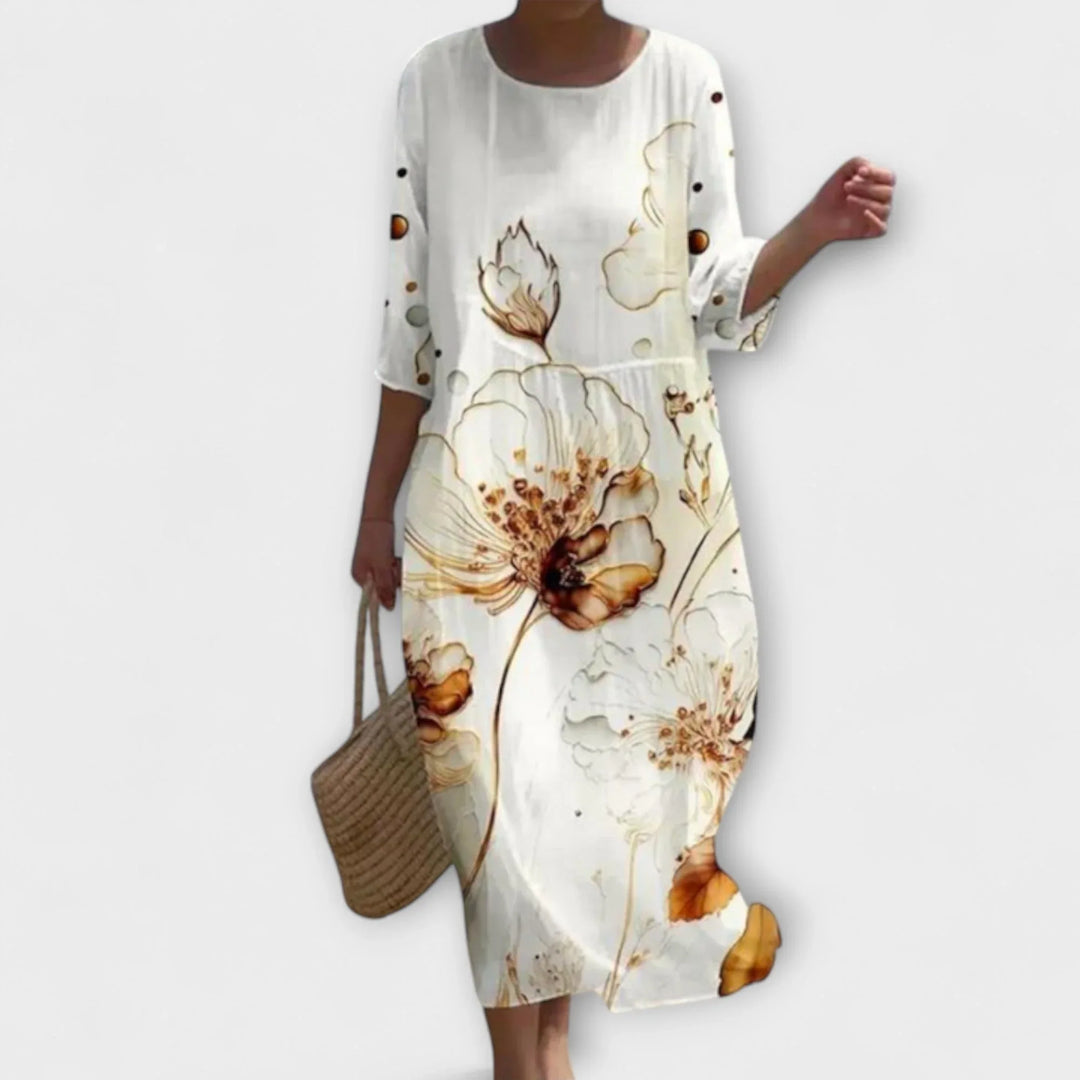 SHAE™ - Elegant Floral Maxi Dress - MABEL LONDON
