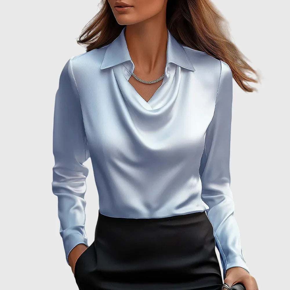 Naomi | Elegant Satin Blouse - MABEL LONDON