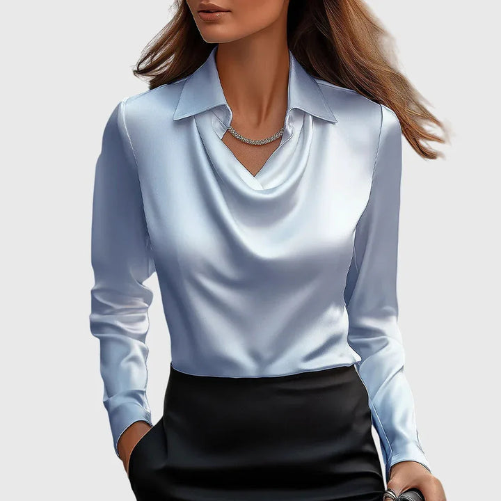 Naomi | Elegant Satin Blouse - MABEL LONDON