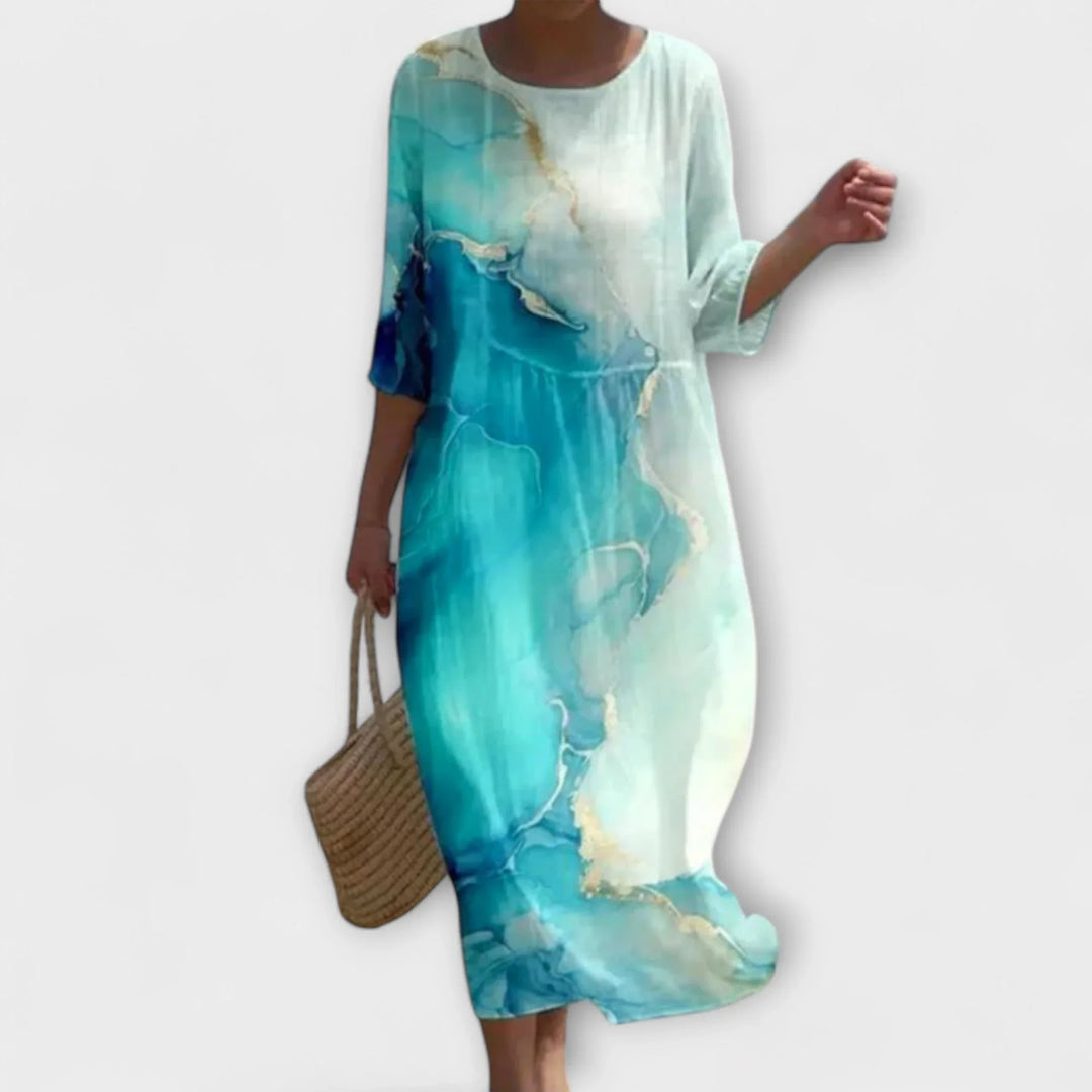 SHAE™ - Elegant Floral Maxi Dress - MABEL LONDON