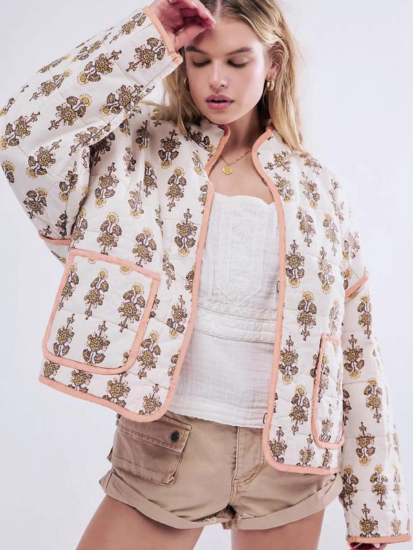 SALENTINE™ - Chic Print Style Long Sleeve Jacket - MABEL LONDON