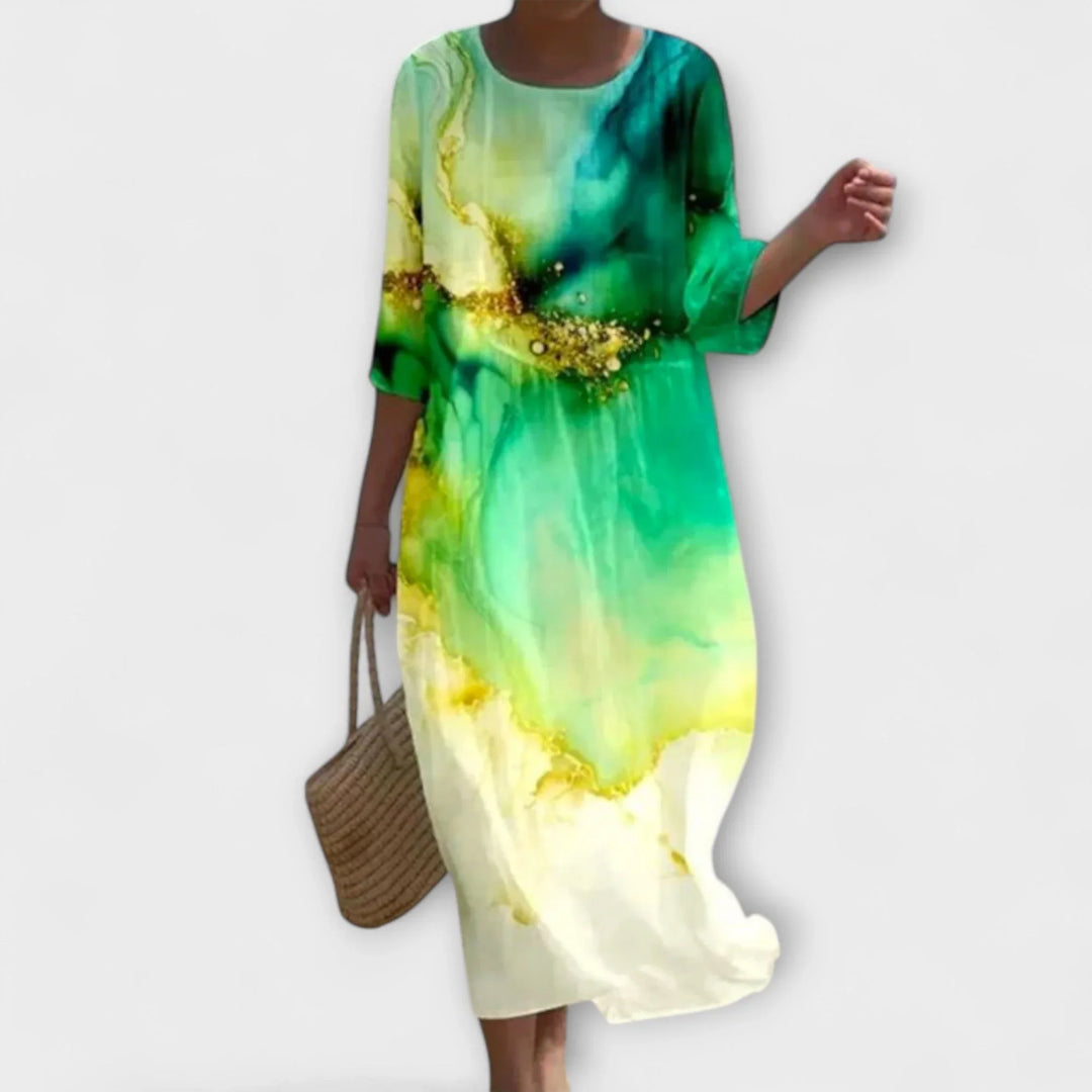 SHAE™ - Elegant Floral Maxi Dress - MABEL LONDON