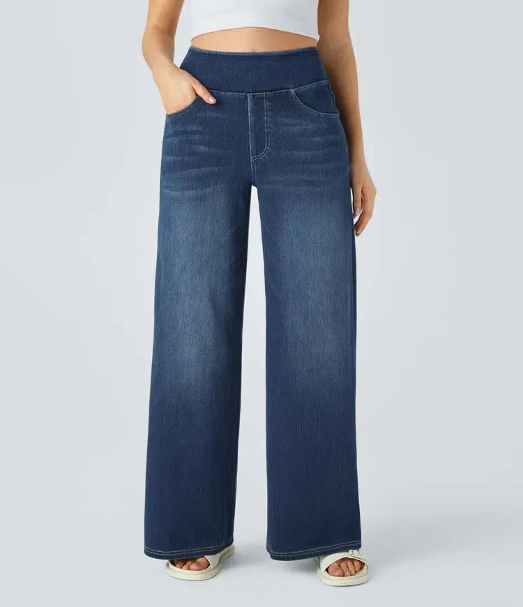 SOLÈNE™ - Relaxed Fit Wide-Leg Jeans - MABEL LONDON
