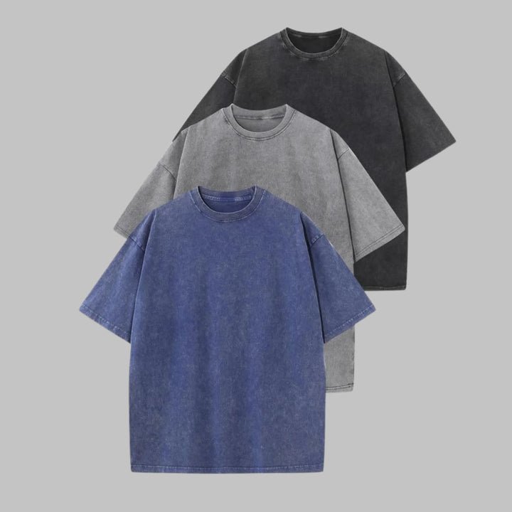 AFINA™ - Casual Oversized Wash Crew Neck Unisex Shirt - MABEL LONDON