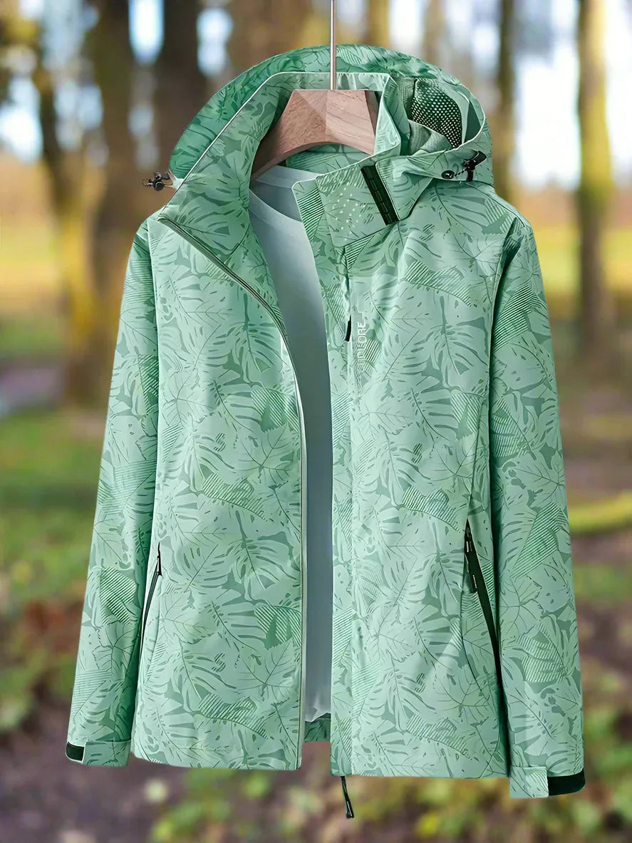 Tauriel | Leaf Print Windbreaker - MABEL LONDON