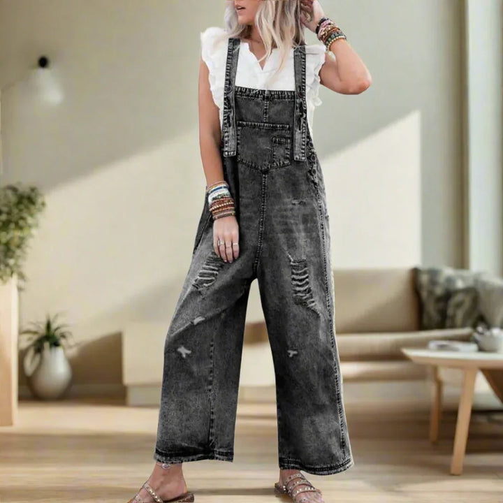 CARMELITA™ – Vintage Wash Adjustable Jumpsuit - MABEL LONDON