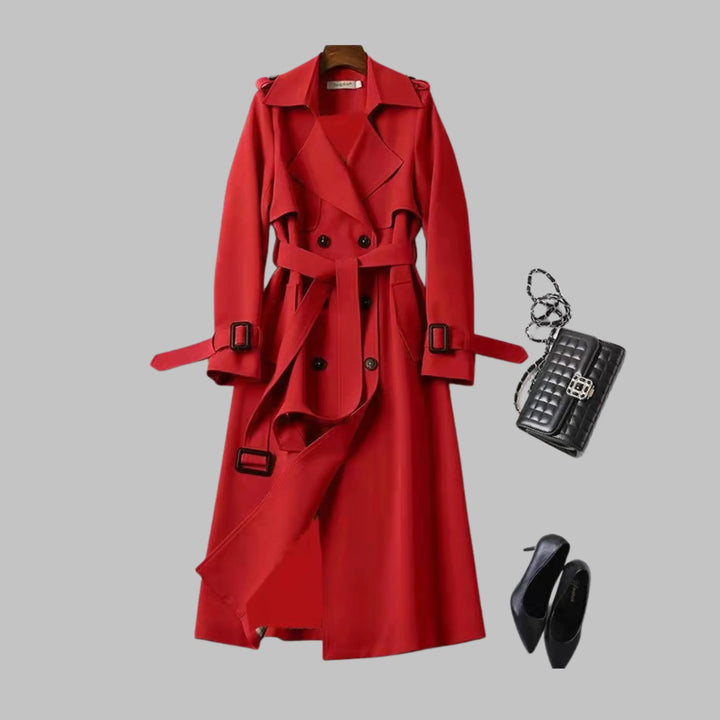 TIA™ - Elegant Knee-Length Loose Fit Coat - MABEL LONDON