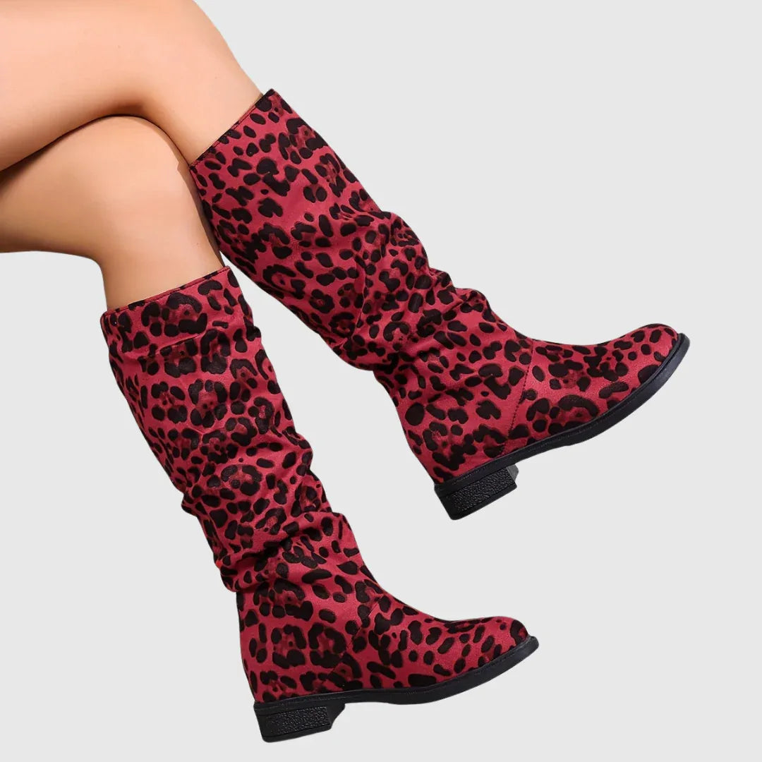 Selah | Leopard Mid-Calf Boots - MABEL LONDON
