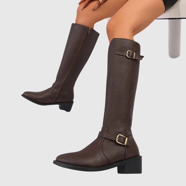 Anastelle | Riding Leather Boots - MABEL LONDON