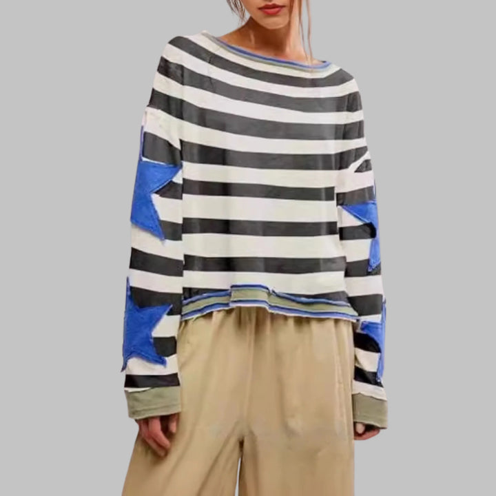 PETIT™ - Casual Summer Loose Long-Sleeve Streetwear Top - MABEL LONDON