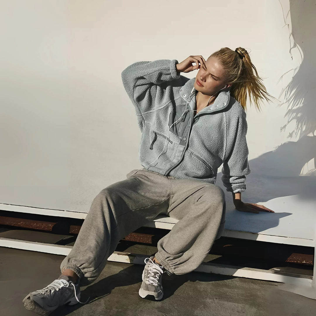 MANCY™ - Casual Button Down Cropped Jacket - MABEL LONDON