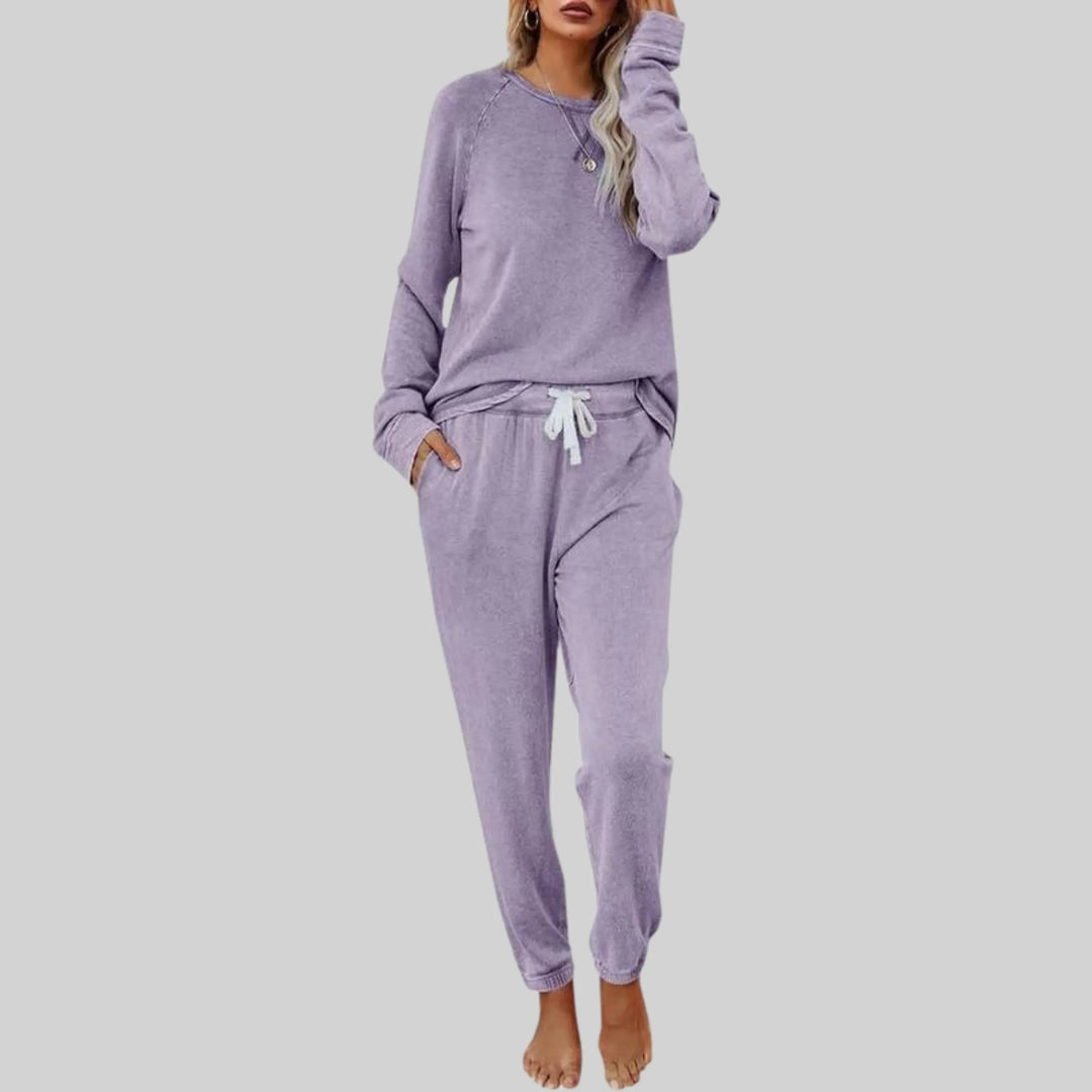 JOCELYN™ - Casual Long Sleeve and Sweatpants Set - MABEL LONDON