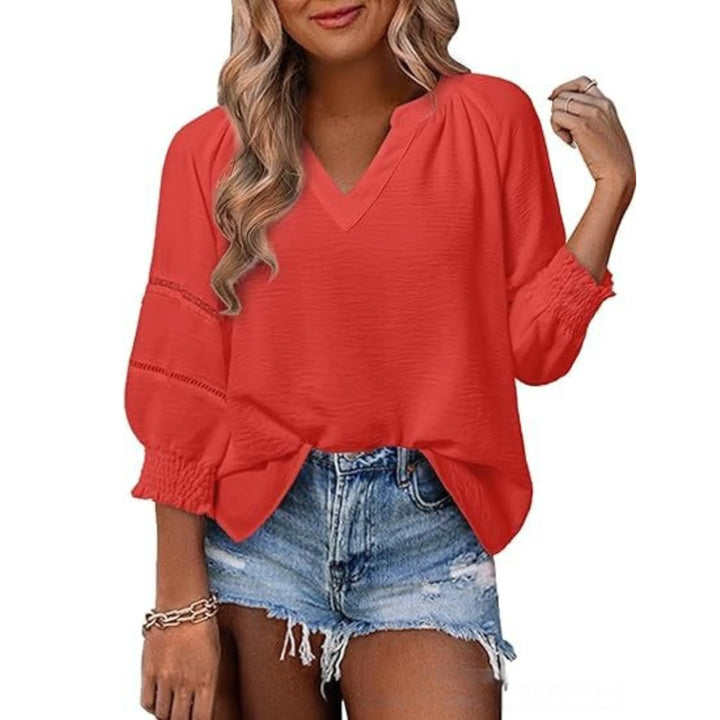 GIANNA™ - Casual Elegant Lantern Sleeve Summer Blouse - MABEL LONDON