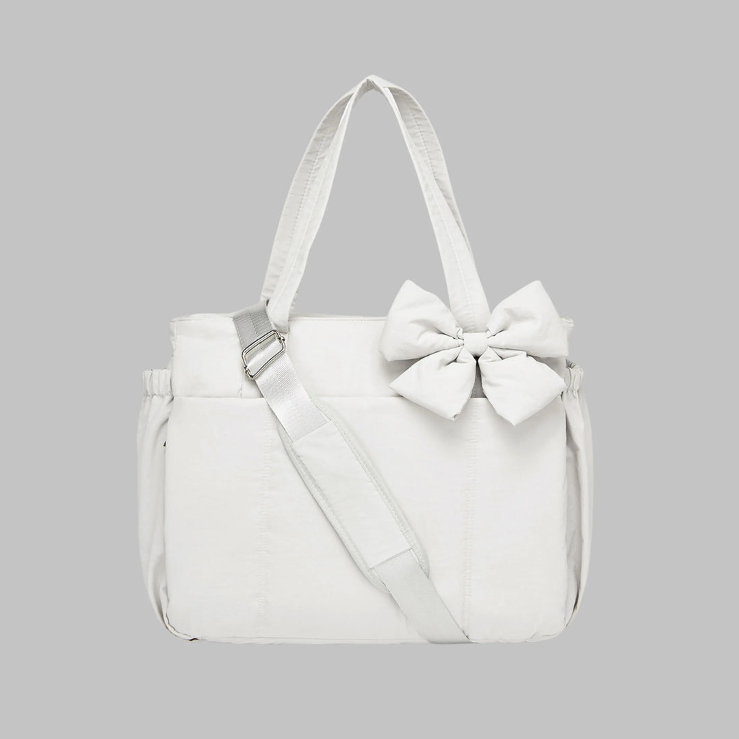 LEILANI™ - Chic Bow Laptop Friendly Puffy Handbag - MABEL LONDON