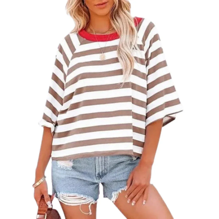 MAOSIE™ – Trendy Loose Fit Summer Crewneck Top - MABEL LONDON