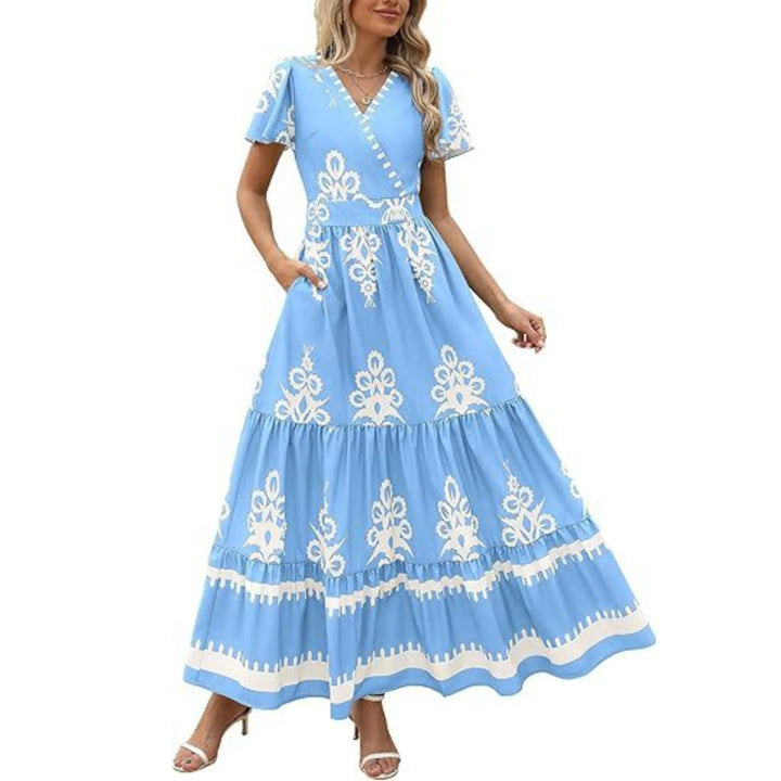 HELLENORE™ - Casual Chic Floral Maxi Dress - MABEL LONDON