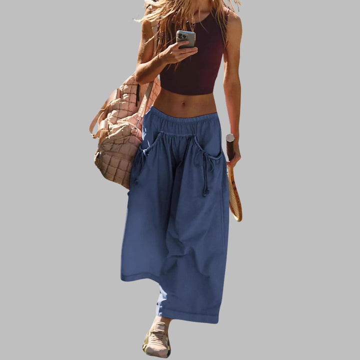 APPLE™ – Casual Wide-Leg Cargo Parachute Pants - MABEL LONDON