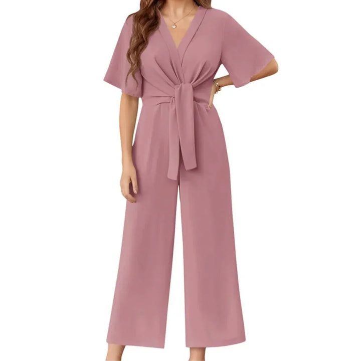 GABRIELLA™ - Elegant Summer Tie Knot Jumpsuits - MABEL LONDON