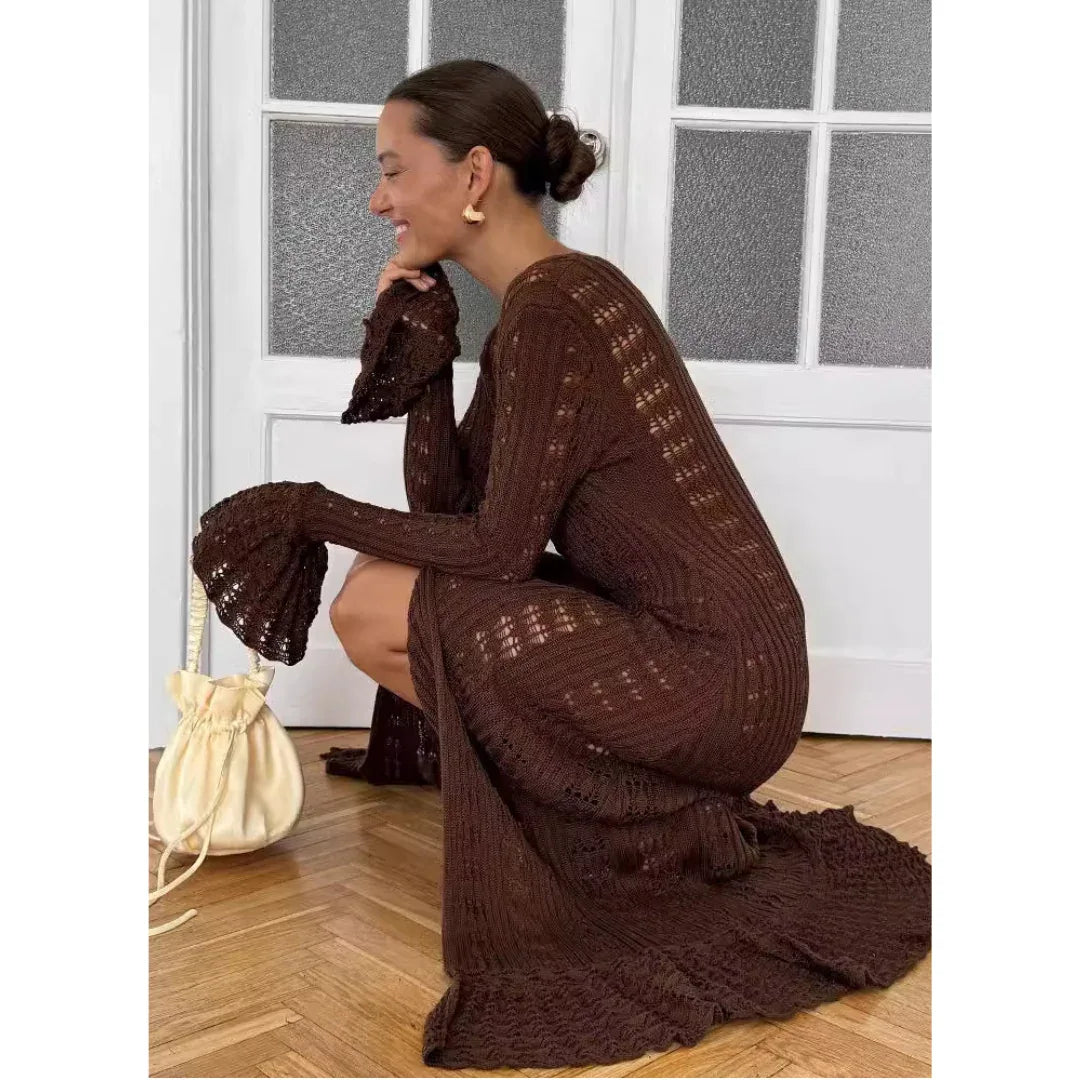 ADOWBI™ - Chic Flounce Sleeve Fitted Button Cardigan - MABEL LONDON