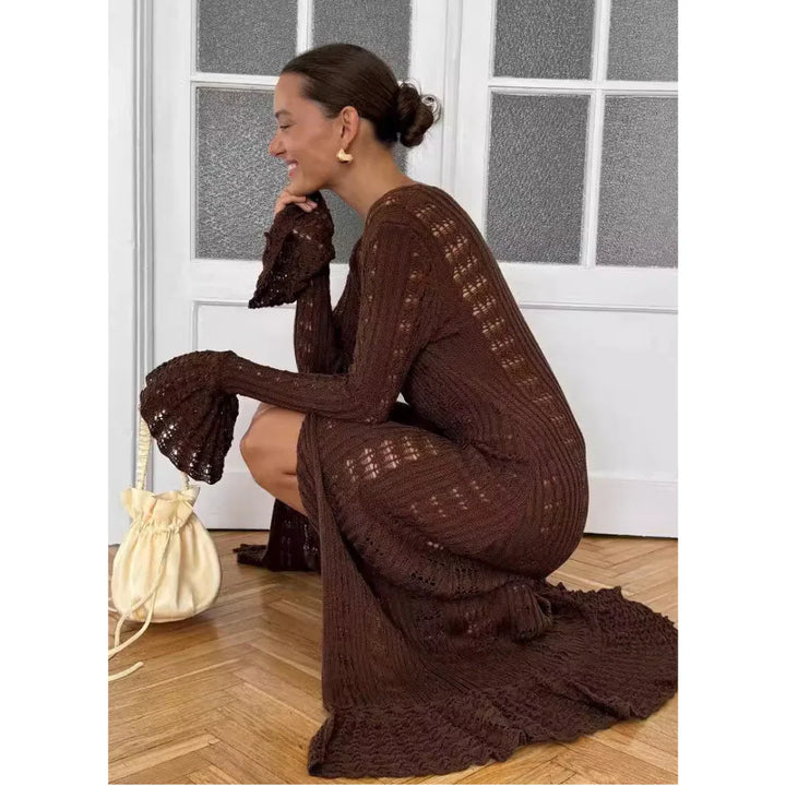 ADOWBI™ - Chic Flounce Sleeve Fitted Button Cardigan - MABEL LONDON