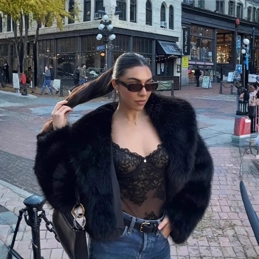 CELESTIA™ - Chic Faux Loose Fit Winter High-End Coat - MABEL LONDON