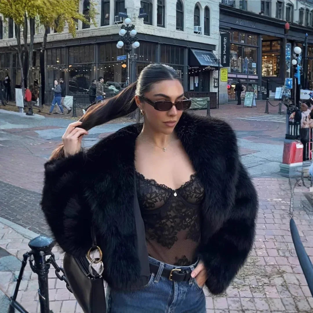 CELESTIA™ - Chic Faux Loose Fit Winter High-End Coat - MABEL LONDON