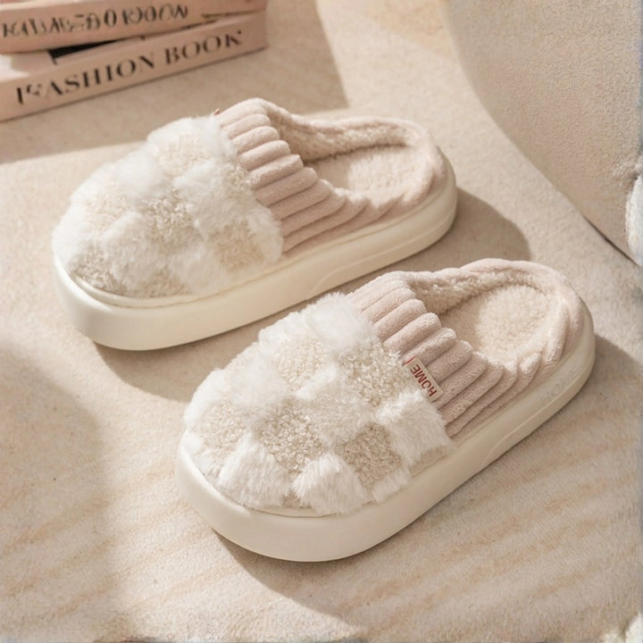 DAMINI™ - Comfy Fluffy Indoor Plush Non-Slip Slippers - MABEL LONDON
