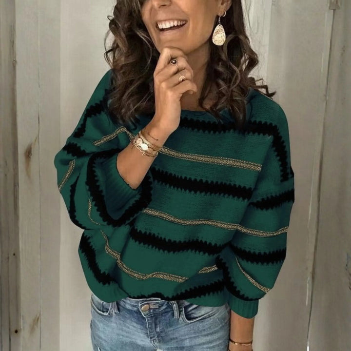 MALTI™ - Casual Long Sleeve Crewneck Sweater - MABEL LONDON