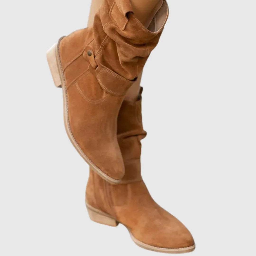 Corissa | Suede Ankle Boots - MABEL LONDON