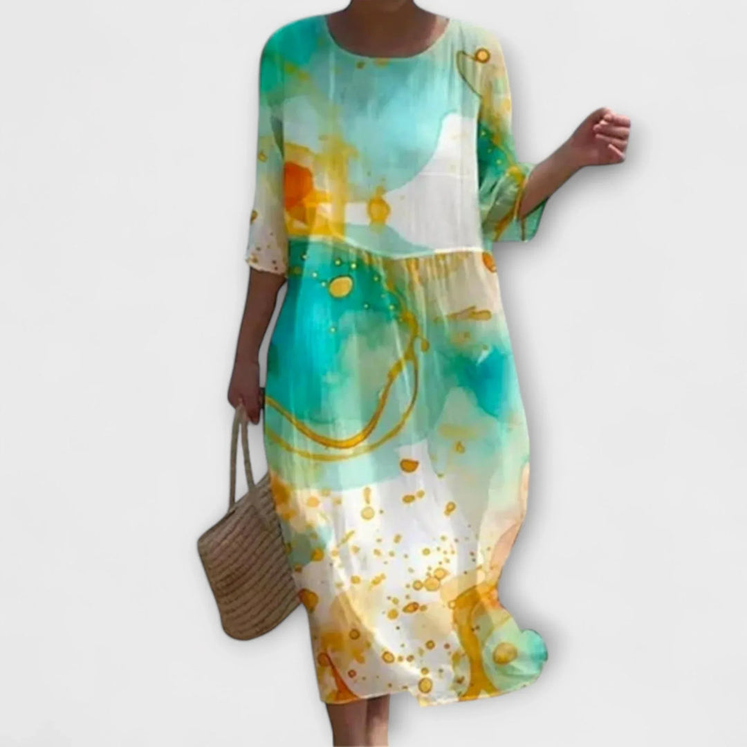 SHAE™ - Elegant Floral Maxi Dress - MABEL LONDON