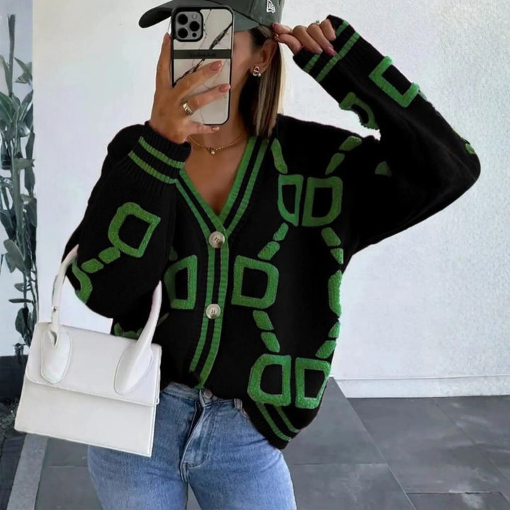 ELEA™ - Classy Button Down Long Sleeve Cardigan - MABEL LONDON