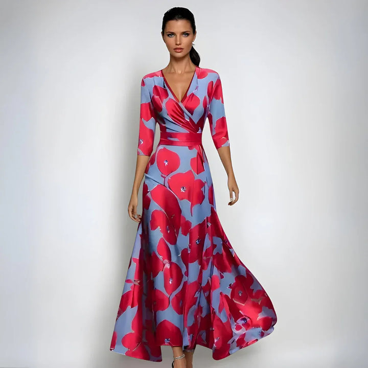 JOCELYN™ - Sophisticated Floral Dress - MABEL LONDON
