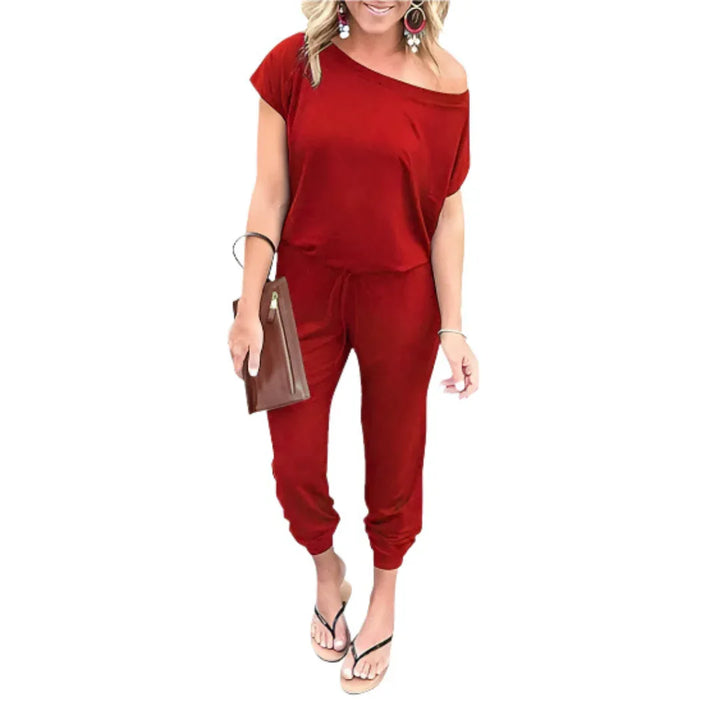 ADELFA™ – Effortless Off-Shoulder Summer Lounge Romper - MABEL LONDON