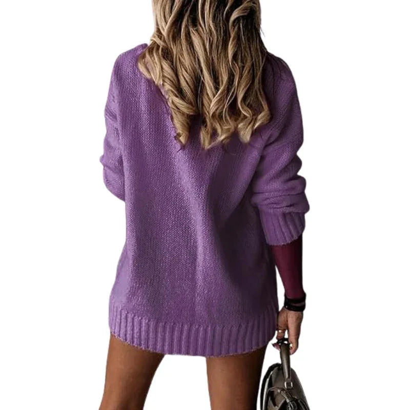 LILLIAN™ - Lightweight V-Neck Sweater - MABEL LONDON