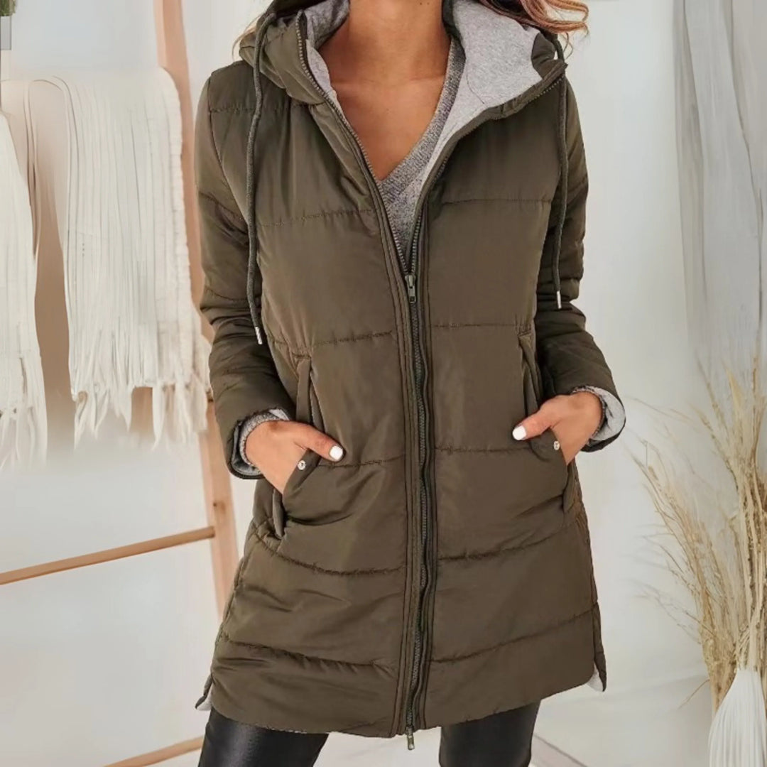 YILA™ - Casual Hooded Puffer Down Jacket - MABEL LONDON