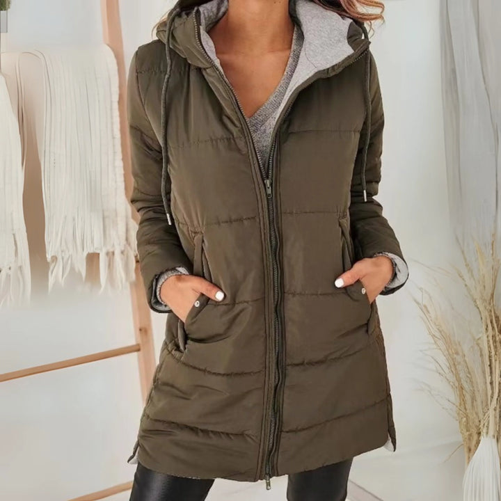 YILA™ - Casual Hooded Puffer Down Jacket - MABEL LONDON