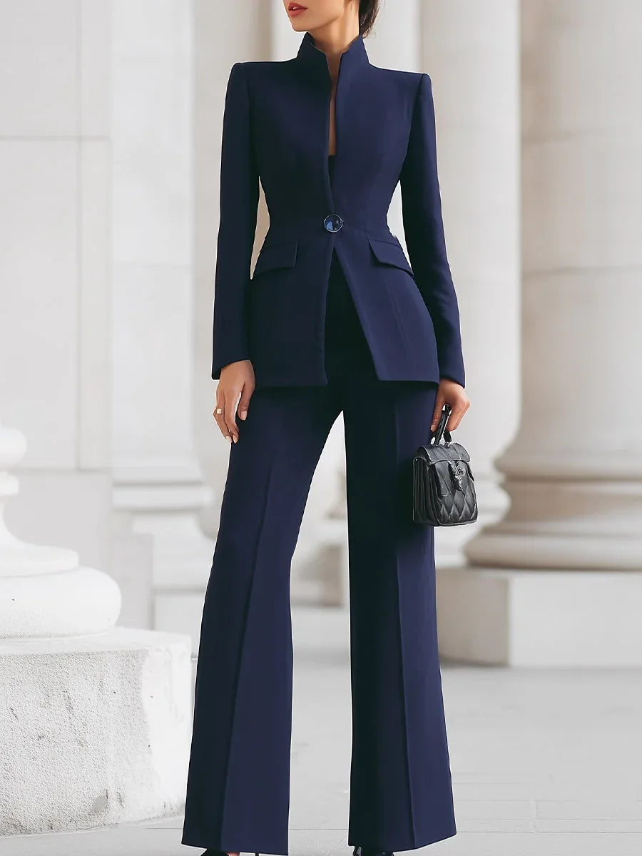 Adrielle | Elegant Blazer & Trouser Suit Set - MABEL LONDON