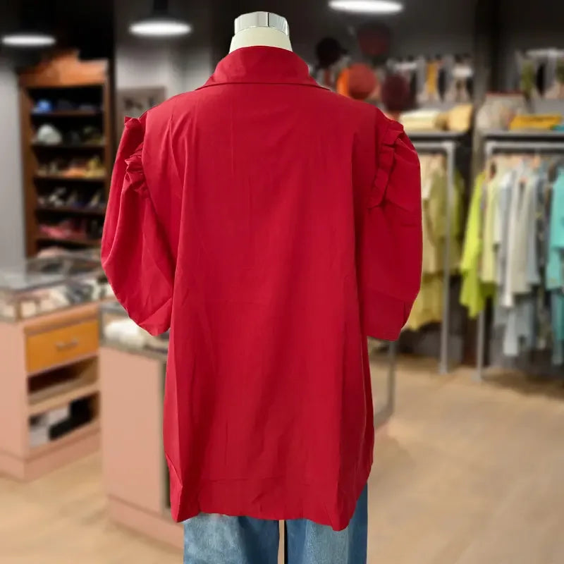 AMARIS™ - Sophisticated Button-Up Vintage Blouse - MABEL LONDON