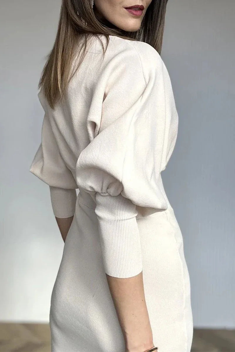 CAROLYN™ - Classy Balloon Sleeve Dress - MABEL LONDON